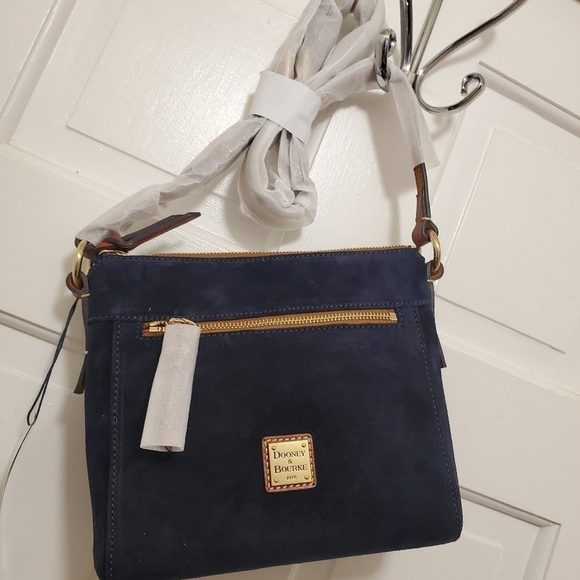 NWT Dooney & Bourke Navy Suede Allison Crossbody Retail $238, Classic, Casual - Picture 9 of 10